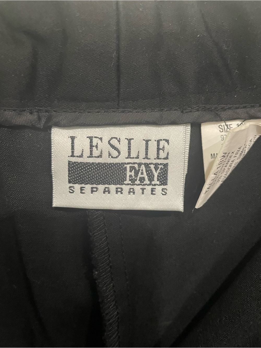 Vintage Leslie Fay Separates Women’s Black Embroidered Pants Size 18W - Picture 8 of 9